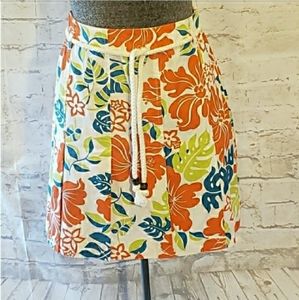 Herman Geist Vibrant Flower Skirt NWOT